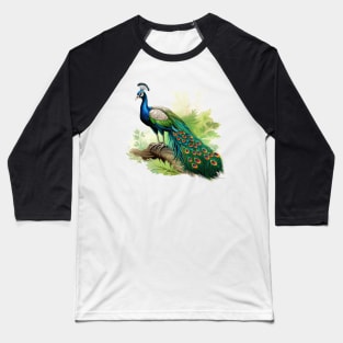 Peafowl Baseball T-Shirt